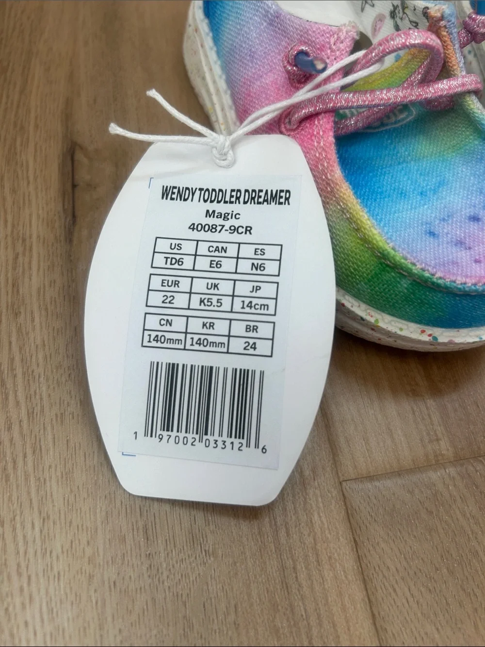 Hey Dude Kids Rainbow Tie-Dye Canvas Slip-On Shoes